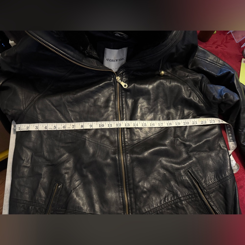 Andrew Marc Men’s Leather Jacket Sz L - Picture 2 of 9
